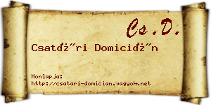 Csatári Domicián névjegykártya